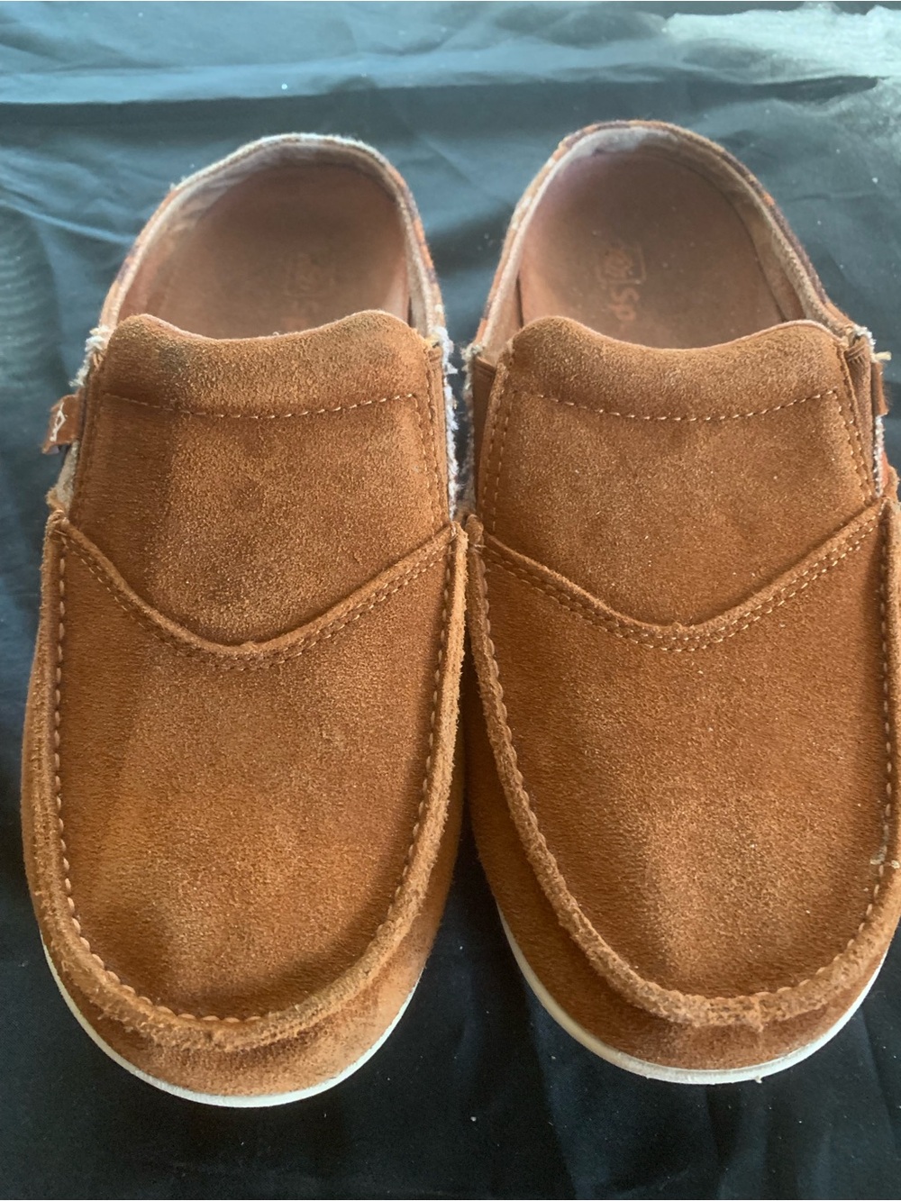 Woman’s Rust Suede Slip-On Mules from Spenco Size 8 WIDE Comfy Almost New
